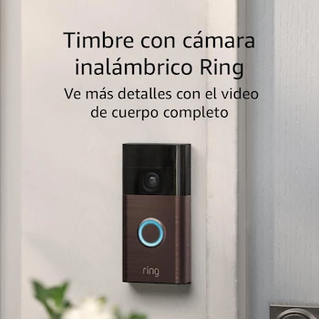 Imagen de referencia para Ring Video Doorbell (Modelo 2023, Generación 2) - Cámara Inalámbrica con Video de Cuerpo Completo, Color Bronce Veneciano (Venetian Bronze)