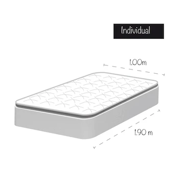 Imagen 2 de Colchón Individual América London Matrimonial Resortes Pocket 18 cm
