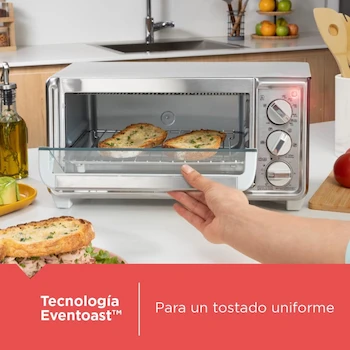 Imagen 2 de Black+Decker Horno Tostador 4 Rebanadas con Tecnología EvenToast TO4130-1SDLA