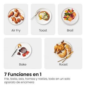 Imagen 3 de Chefman Combo Horno Tostador Freidora de Aire 7 en 1, 18 Litros, Modelo RJ50-SS-M18, Acero Inoxidable