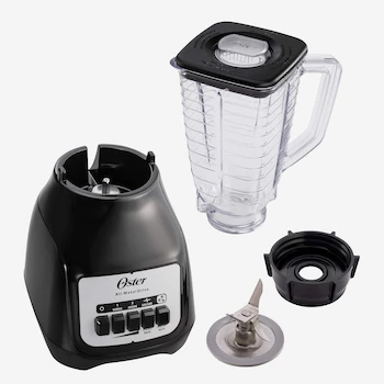 Imagen 4 de Licuadora Oster BLSTKAP-BPB Negra de 2 Velocidades con Función Pulso, Vaso Plástico 1.25 L y Cuchilla Trituradora de Hielo