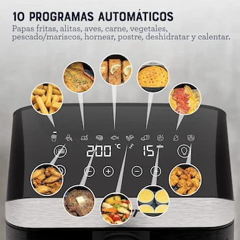 Imagen 4 de Oster Freidora de Aire Digital 4 Litros con Recubrimiento Oster DiamondForce, Ventana de Visualización, Luz Interna, 10 Programas Automáticos, Modelo B0DKXY1RMP