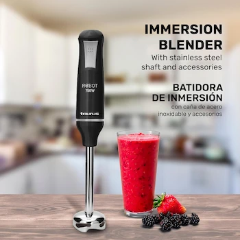 Imagen 3 de Taurus Robot 750 Inox - Batidora de Mano 750W Acero Inoxidable con Batidor Picadora Vaso Medidor 500ml