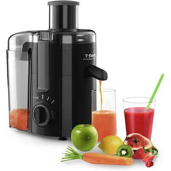 Imagen de referencia para T-fal Extractor de Jugos Frutelia Plus ZE3708MX Negro/Gris con Jarra de 950 ml