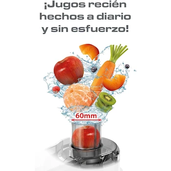 Imagen 4 de T-fal Extractor de Jugos Frutelia Plus ZE3708MX Negro/Gris con Jarra de 950 ml
