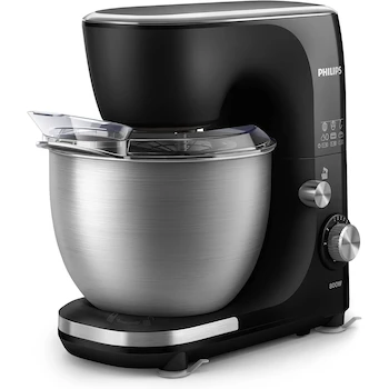 Imagen 4 de Philips Batidora Planetaria Serie 7000 HR7922/93 Negra, 800W, Tazón de Acero Inoxidable 5 Litros, 12 Velocidades + Pulso