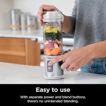 Imagen 5 de Ninja Blast BC151WH Batidora Personal Portátil Inalámbrica Blanca con Vaso de 18 oz y Carga USB-C