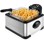 Miniatura de Chefman Freidora de Aceite Eléctrica Jumbo 4.5 Litros Acero Inoxidable RJ07-45-SS-MX