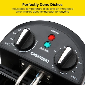 Imagen 5 de Chefman Freidora de Aceite Eléctrica Jumbo 4.5 Litros Acero Inoxidable RJ07-45-SS-MX
