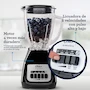 Miniatura de Oster Licuadora BLSTKAGBPB con Vaso de Vidrio de 1.25 L, Dos Velocidades Más Pulso, Color Negro, Serie Kitchen Center, Potencia 600 W