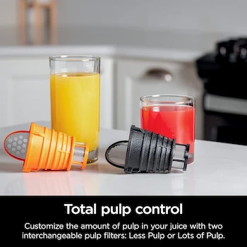 Imagen 5 de NINJA Exprimidor de Prensa en Frío NeverClog Serie JC151, Control Total de Pulpa, Velocidad Lenta, Eléctrico con 2 Funciones, Incluye Bandeja, Jarra de 24 Oz y Contenedor de 36 Oz, Color Carbón, Modelo B0BR8HZL9V