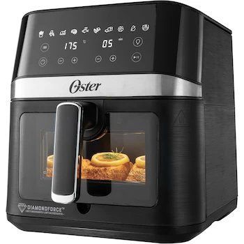 Imagen 3 de Oster Freidora de Aire Digital Serie DiamondForce con Recubrimiento DiamondForce, Ventana y Luz Interna, Capacidad 6L, 10 Programas Automáticos, Modelo B0DKXYK5V8, Color Negro