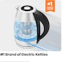Miniatura de Chefman RJ11-17-STI Electric Kettle, Glass Borosilicate Material, 1.8 Liters Capacity, 21.84 x 16 x 24.38 cm Size, Rapid Boil with Tea Infuser, Wireless, ASIN B0859MLL8F