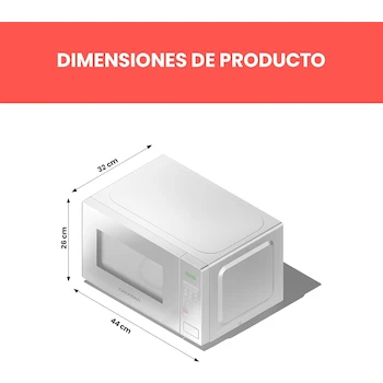 Imagen 2 de Chefman Horno de Microondas Serie RJ55-7-SMR-MX, 0.7 Pies Cúbicos, 700 Vatios, Plateado en Acero Inoxidable, Compacto de Encimera, 32.89 x 43.99 x 25.45 cm, 11.04 kg