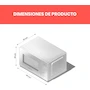 Miniatura de Chefman Horno de Microondas Serie RJ55-7-SMR-MX, 0.7 Pies Cúbicos, 700 Vatios, Plateado en Acero Inoxidable, Compacto de Encimera, 32.89 x 43.99 x 25.45 cm, 11.04 kg