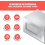 Miniatura de Chefman Horno de Microondas Serie RJ55-7-SMR-MX, 0.7 Pies Cúbicos, 700 Vatios, Plateado en Acero Inoxidable, Compacto de Encimera, 32.89 x 43.99 x 25.45 cm, 11.04 kg