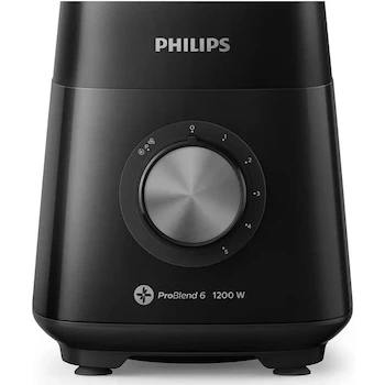 Imagen 4 de Philips HR2240/91 Serie 5000 Licuadora de mesa, color negro, vaso Tritan Duravita 3L, 1200W (1.6 HP), 5 velocidades + pulso, 127V, dimensiones 25x21x35 cm, 2.44 kg, garantía 2 años