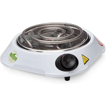 Imagen 1 de Taurus Alpha Parrilla Eléctrica de 1 Quemador, Modelo ALPHA, Color Blanco, 700W, 127V, Hierro, 22.3 x 22.3 x 6.3 cm, 700g
