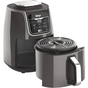 Imagen de referencia para Ninja AF161 Max XL Air Fryer Freidora de Aire Serie Max, Modelo AF161, Capacidad 5.5 Quart (5.2 L), Color Gris, Tamaño XL, Dimensiones 35.56 x 27.94 x 37.47 cm, Peso 5.31 kg, Material Plástico con Cesta Cerámica Antiadherente, Potencia 1750W