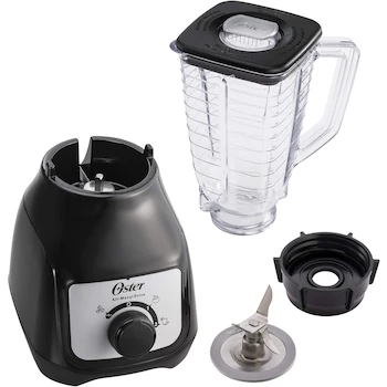 Imagen 4 de Oster Licuadora Con Vaso De Plástico Y Control De Perilla Modelo BLSTKAPBRD Serie BR, Color Negro, Capacidad 1.5 L, Vaso De Plástico Tritán, Base De Acero Inoxidable