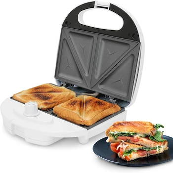 Imagen alusiva al producto Taurus My Sandwich perfect tan Sandwichera, Serie My Sandwich, Modelo perfect tan, Capacidad para 2 Sandwiches, Diseño Compacto