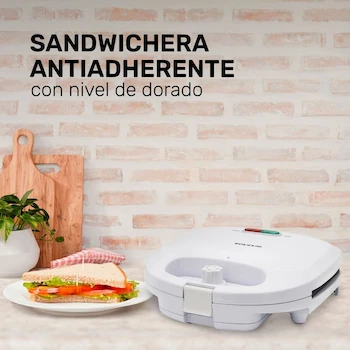 Imagen 4 de Taurus My Sandwich perfect tan Sandwichera, Serie My Sandwich, Modelo perfect tan, Capacidad para 2 Sandwiches, Diseño Compacto