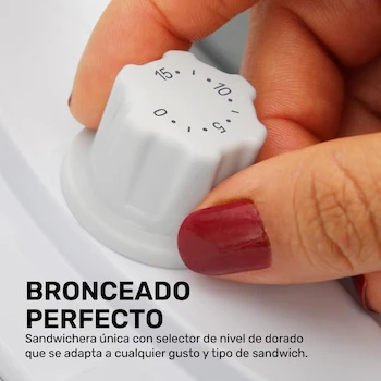 Imagen 5 de Taurus My Sandwich perfect tan Sandwichera, Serie My Sandwich, Modelo perfect tan, Capacidad para 2 Sandwiches, Diseño Compacto