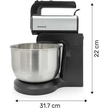Imagen 3 de TAURUS MIXING CHEF COMPACT Batidora de Pedestal con Tazón Inox Giratorio de 3.5 L en Acero Inoxidable, Modelo B0FBCC22QC