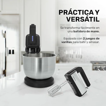 Imagen 5 de TAURUS MIXING CHEF COMPACT Batidora de Pedestal con Tazón Inox Giratorio de 3.5 L en Acero Inoxidable, Modelo B0FBCC22QC