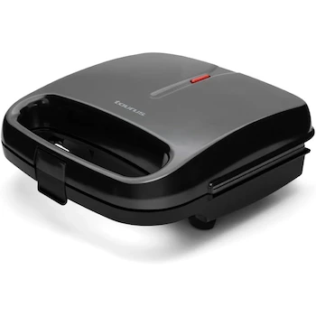 Imagen alusiva al producto Taurus Cosmos Sandwichera Antiadherente para 2 Sandwiches, Material Plástico, Color Negro, Dimensiones 22 x 22.2 x 8.8 cm