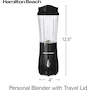 Miniatura de Hamilton Beach 51101BA Licuadora Personal de Una Porción, Color Negro, Capacidad 14 oz con Tapa de Viaje