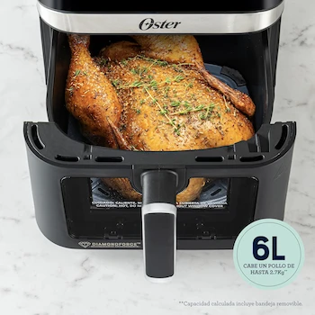 Imagen 5 de Oster Freidora de Aire Manual DiamondForce Serie, Capacidad 6 Litros, Modelo B0DKXWXJ6Z