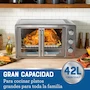 Miniatura de Oster TSSTTVFDMAF Horno con Freidora de Aire, Serie French Door, Puertas Estilo Francés, Extra Grande, Capacidad 42 Litros, Color Plateado, Dimensiones 60.7 x 51.6 x 38.4 cm