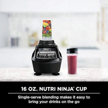 Imagen 4 de Ninja BL770 Mega Sistema de Cocina, Negro, Jarra de Licuadora de 72 Onzas, Tazón Procesador de Alimentos de 8 Tazas, 2 Vasos Nutri Ninja de 16 Onzas