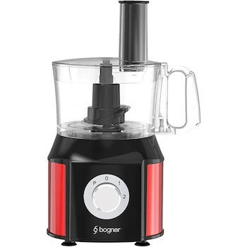 Imagen de referencia para Bogner Procesador de Alimentos 7 en 1, 500W, Recipiente de 1L, Carcasa de Acero Inoxidable, Incluye Discos y Cuchillas de Acero