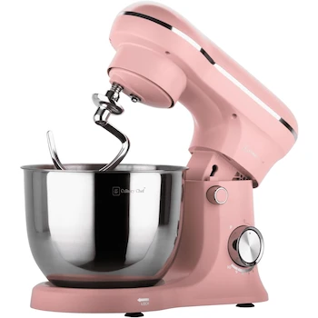 Imagen 4 de FRIGIDAIRE ESTM020-PINK Batidora de Pie Retro Rosa, Capacidad 4.5L (4.75 Cuartos), Acero Inoxidable, Dimensiones 23.4 x 36.8 x 28.7 cm