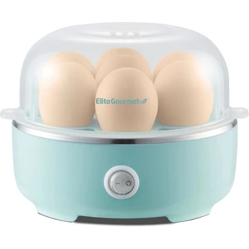 Imagen de referencia para Elite Gourmet EGC115M - Cocina de Huevos Eléctrica de Capacidad para 7 Huevos, Estilo Retro, Color Menta, Libre de BPA