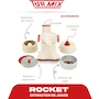 Miniatura de TURMIX Extractor de Jugos y Exprimidor de Cítricos Multi-Turmix, Serie Multi-Turmix, Modelo 179-1036, Color Beige con Rojo, Material Aluminio, Dimensiones 25 x 25 x 45 cm