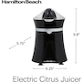 Miniatura de Hamilton Beach 66333 - Exprimidor Eléctrico de Cítricos Serie Fresh Mix, Capacidad 2 Tazas (473 ml), Color Negro, Dimensiones 24.89 x 15.87 x 14.60 cm