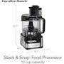 Miniatura de Procesador de Alimentos Stack & Snap™ Serie Hamilton Beach, Modelo 70725, Capacidad 12 Tazas, Color Negro