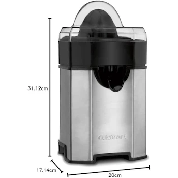 Imagen 2 de Cuisinart CCJ-500P1 Exprimidor de Jugos Eléctrico de Cítricos, Color Níquel, Capacidad 12 Onzas, Material Acero Inoxidable y Plástico, Dimensiones 14.61 x 16.21 x 27.31 cm, Peso 1.45 kg