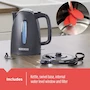 Miniatura de BLACK+DECKER Hervidor Eléctrico Inalámbrico KE1555GY, Capacidad 1.7 L, Color Gris, Serie Rapid Boil, Material Vidrio Premium