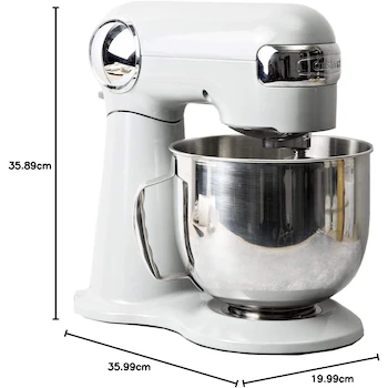Imagen 2 de Cuisinart SM-50ES Batidora de Pedestal en Acero Inoxidable, Color Blanco, Capacidad 5.5 Qt, Tamaño Medium, Dimensiones 36 x 20 x 35.9 cm
