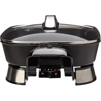 Imagen 3 de Holstein HH-09125013 Sartén Eléctrico con Tapa de Vidrio, Multicolor, de Metal, Dimensiones 31 x 16 x 34 cm