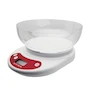 Miniatura de Ekco Báscula Digital para Cocina con Tazón Serie Evolution, Color Blanco, Modelo 56056, Material Plástico, Capacidad 5 lb, Dimensiones Tazón 15.9 x 27 cm, Origen México, ASIN B07VDLLNKT
