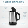 Miniatura de Aroma Housewares AWK-267SB Hervidor Eléctrico de Acero Inoxidable Serie Select Stainless, Capacidad 1.7 Litros, Color Plata, Base Giratoria 360 Grados, Auto-Off, Hervidor de Agua Rápido para Té y Café