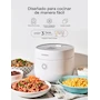 Miniatura de CUCKOO CR-0375FW Olla Arrocera Eléctrica Micom Inteligente, Capacidad 3 Tazas Crudas / 6 Tazas Cocidas (0.85L / 1.7L), Color Blanco, Dimensiones 29.2 x 21.8 x 20 cm, Peso 3 kg, Voltaje 120V