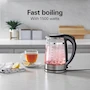 Miniatura de Hamilton Beach Kettle Series Electric Kettle, Model 40820, 1.7L Capacity, Double Wall Design, Stainless Steel Body, Black Finish, Cordless Service, Integrated Mesh Filter, Auto Shut-Off and Boil-Dry Protection, 1500W Power