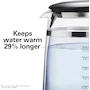 Miniatura de Hamilton Beach Kettle Series Electric Kettle, Model 40820, 1.7L Capacity, Double Wall Design, Stainless Steel Body, Black Finish, Cordless Service, Integrated Mesh Filter, Auto Shut-Off and Boil-Dry Protection, 1500W Power