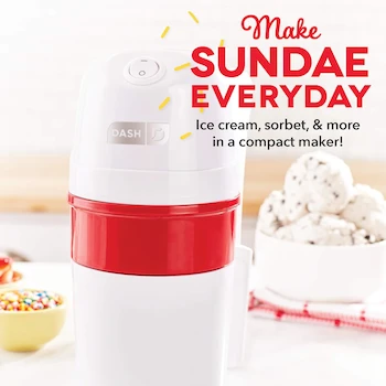 Imagen 3 de DASH My Pint Máquina Eléctrica para Hacer Helado, Yogurt y Sorbete Casero, Modelo DPIC100GBWH04, Color Blanco, Capacidad 1.6 Tazas, Dimensiones 5 x 5 x 8.5 Pulgadas, Peso 2.1 Libras, Serie My Pint